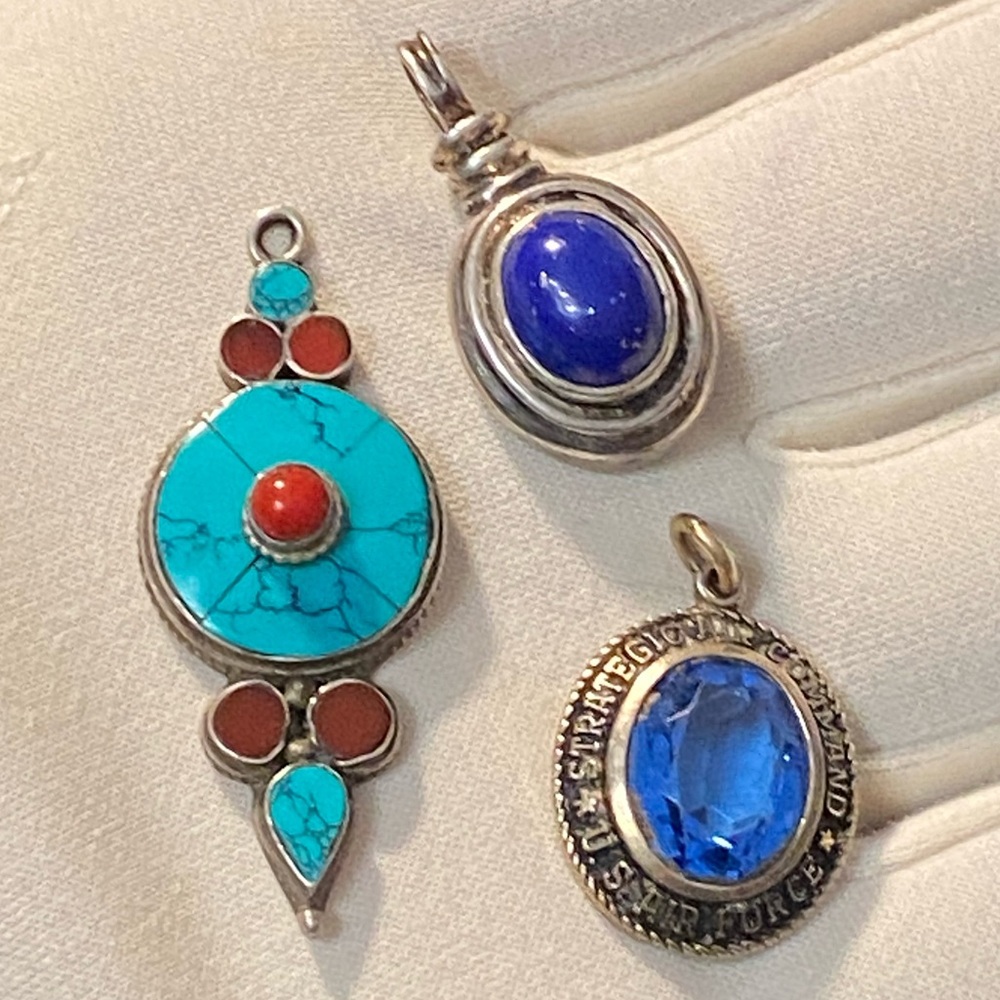 Bundle Sterling Silver Jewelry Rings Earrings Pendants - Picture 2 of 11